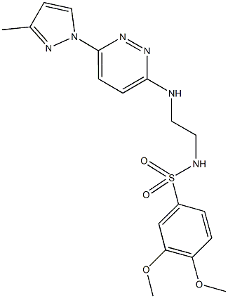 3,4-dimethoxy-N-(2-{[6-(3-methyl-1H-pyrazol-1-yl)-3-pyridazinyl]amino}ethyl)benzenesulfonamide Struktur