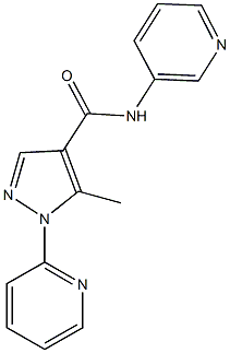 5-methyl-1-(2-pyridinyl)-N-(3-pyridinyl)-1H-pyrazole-4-carboxamide Struktur