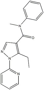 5-ethyl-N-methyl-N-phenyl-1-(2-pyridinyl)-1H-pyrazole-4-carboxamide Struktur