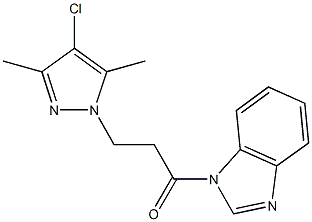 1-[3-(4-chloro-3,5-dimethyl-1H-pyrazol-1-yl)propanoyl]-1H-benzimidazole Struktur