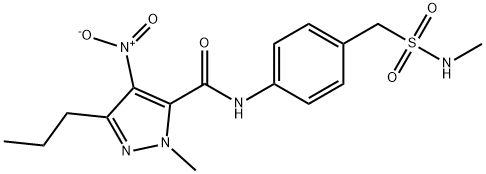 4-nitro-1-methyl-N-(4-{[(methylamino)sulfonyl]methyl}phenyl)-3-propyl-1H-pyrazole-5-carboxamide Struktur