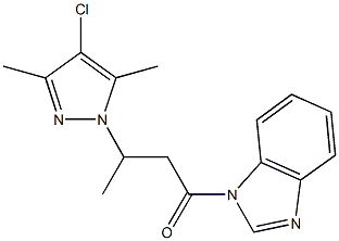 1-[3-(4-chloro-3,5-dimethyl-1H-pyrazol-1-yl)butanoyl]-1H-benzimidazole Struktur