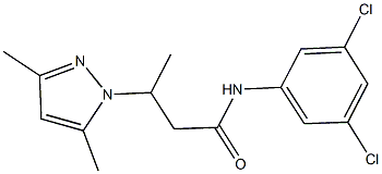 N-(3,5-dichlorophenyl)-3-(3,5-dimethyl-1H-pyrazol-1-yl)butanamide Struktur