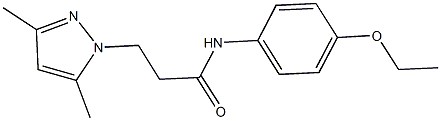 3-(3,5-dimethyl-1H-pyrazol-1-yl)-N-(4-ethoxyphenyl)propanamide Struktur