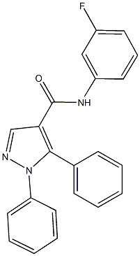 N-(3-fluorophenyl)-1,5-diphenyl-1H-pyrazole-4-carboxamide Struktur