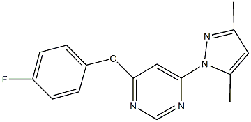 6-(3,5-dimethyl-1H-pyrazol-1-yl)-4-pyrimidinyl 4-fluorophenyl ether Struktur