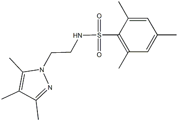 2,4,6-trimethyl-N-[2-(3,4,5-trimethyl-1H-pyrazol-1-yl)ethyl]benzenesulfonamide Struktur