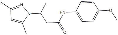 3-(3,5-dimethyl-1H-pyrazol-1-yl)-N-(4-methoxyphenyl)butanamide Struktur