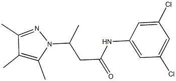 N-(3,5-dichlorophenyl)-3-(3,4,5-trimethyl-1H-pyrazol-1-yl)butanamide Struktur