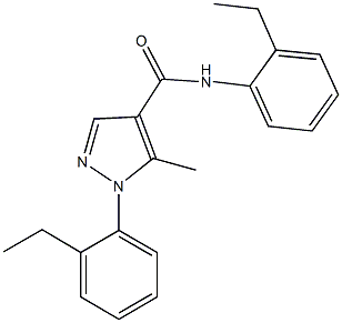 N,1-bis(2-ethylphenyl)-5-methyl-1H-pyrazole-4-carboxamide Struktur