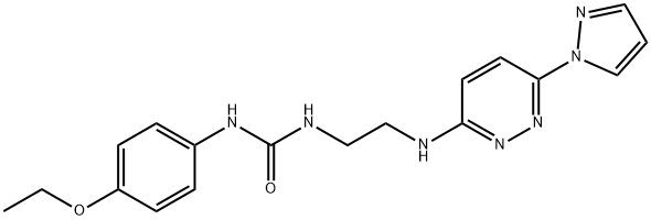 N-(4-ethoxyphenyl)-N'-(2-{[6-(1H-pyrazol-1-yl)-3-pyridazinyl]amino}ethyl)urea Struktur