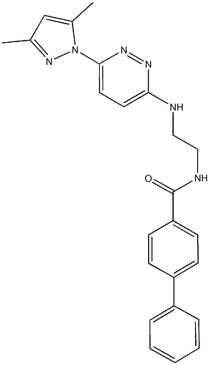 N-(2-{[6-(3,5-dimethyl-1H-pyrazol-1-yl)-3-pyridazinyl]amino}ethyl)[1,1'-biphenyl]-4-carboxamide Struktur