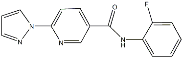 N-(2-fluorophenyl)-6-(1H-pyrazol-1-yl)nicotinamide Struktur