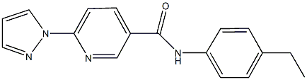 N-(4-ethylphenyl)-6-(1H-pyrazol-1-yl)nicotinamide Struktur