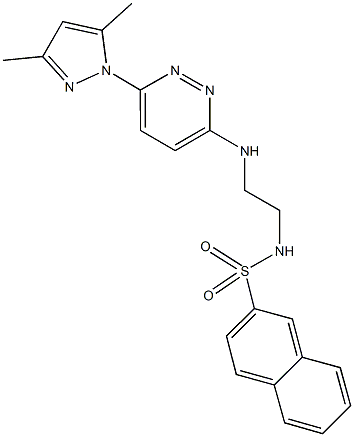 N-(2-{[6-(3,5-dimethyl-1H-pyrazol-1-yl)-3-pyridazinyl]amino}ethyl)-2-naphthalenesulfonamide Struktur