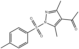 1-{3,5-dimethyl-1-[(4-methylphenyl)sulfonyl]-1H-pyrazol-4-yl}ethanone Struktur