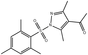 1-[1-(mesitylsulfonyl)-3,5-dimethyl-1H-pyrazol-4-yl]ethanone Struktur