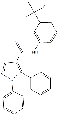 1,5-diphenyl-N-[3-(trifluoromethyl)phenyl]-1H-pyrazole-4-carboxamide Struktur