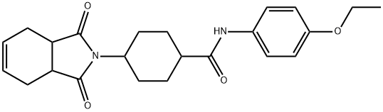 4-(1,3-dioxo-1,3,3a,4,7,7a-hexahydro-2H-isoindol-2-yl)-N-(4-ethoxyphenyl)cyclohexanecarboxamide Struktur