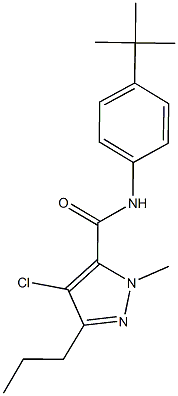 N-(4-tert-butylphenyl)-4-chloro-1-methyl-3-propyl-1H-pyrazole-5-carboxamide Struktur