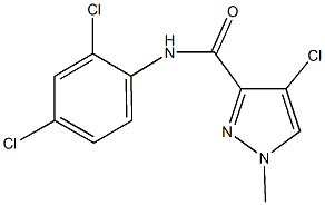 4-chloro-N-(2,4-dichlorophenyl)-1-methyl-1H-pyrazole-3-carboxamide Struktur