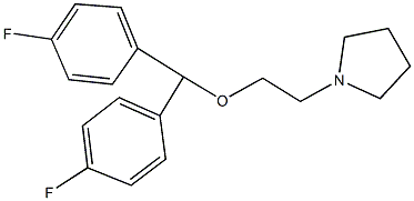 bis(4-fluorophenyl)methyl 2-(1-pyrrolidinyl)ethyl ether Struktur