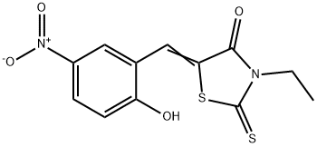 3-ethyl-5-{2-hydroxy-5-nitrobenzylidene}-2-thioxo-1,3-thiazolidin-4-one Struktur