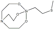 1-[2-(methylsulfanyl)ethyl]-2,8,9-trioxa-5-aza-1-silabicyclo[3.3.3]undecane Struktur