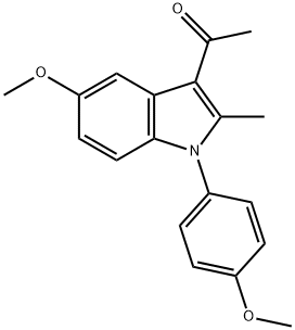 1-[5-methoxy-1-(4-methoxyphenyl)-2-methyl-1H-indol-3-yl]ethanone Struktur