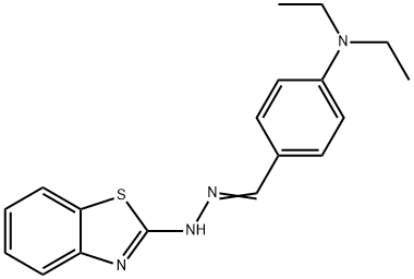 4-(diethylamino)benzaldehyde 1,3-benzothiazol-2-ylhydrazone Struktur