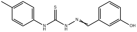 3-hydroxybenzaldehyde N-(4-methylphenyl)thiosemicarbazone Struktur