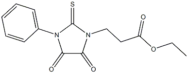 ethyl3-(4,5-dioxo-3-phenyl-2-thioxo-1-imidazolidinyl)propanoate Struktur