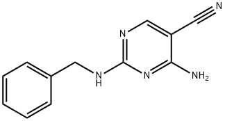 4-amino-2-(benzylamino)-5-pyrimidinecarbonitrile Struktur