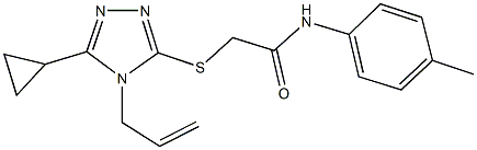 2-[(4-allyl-5-cyclopropyl-4H-1,2,4-triazol-3-yl)sulfanyl]-N-(4-methylphenyl)acetamide Struktur