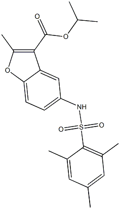 isopropyl 5-[(mesitylsulfonyl)amino]-2-methyl-1-benzofuran-3-carboxylate Struktur