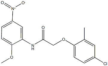 2-(4-chloro-2-methylphenoxy)-N-{5-nitro-2-methoxyphenyl}acetamide Struktur