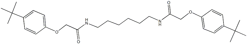 2-(4-tert-butylphenoxy)-N-(6-{[(4-tert-butylphenoxy)acetyl]amino}hexyl)acetamide Struktur