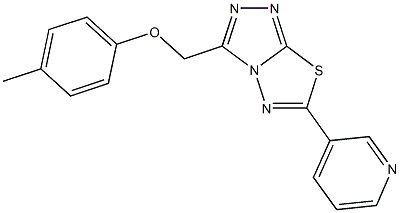 4-methylphenyl [6-(3-pyridinyl)[1,2,4]triazolo[3,4-b][1,3,4]thiadiazol-3-yl]methyl ether Struktur