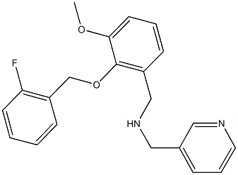 N-{2-[(2-fluorobenzyl)oxy]-3-methoxybenzyl}-N-(3-pyridinylmethyl)amine Struktur