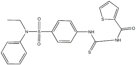 N-ethyl-N-phenyl-4-({[(2-thienylcarbonyl)amino]carbothioyl}amino)benzenesulfonamide Struktur