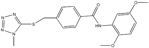 N-(2,5-dimethoxyphenyl)-4-{[(1-methyl-1H-tetraazol-5-yl)sulfanyl]methyl}benzamide Struktur