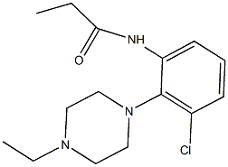 N-[3-chloro-2-(4-ethyl-1-piperazinyl)phenyl]propanamide Struktur