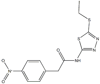 N-[5-(ethylsulfanyl)-1,3,4-thiadiazol-2-yl]-2-{4-nitrophenyl}acetamide Struktur