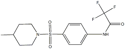 2,2,2-trifluoro-N-{4-[(4-methylpiperidin-1-yl)sulfonyl]phenyl}acetamide Struktur