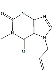 7-allyl-1,3-dimethyl-3,7-dihydro-1H-purine-2,6-dione Struktur