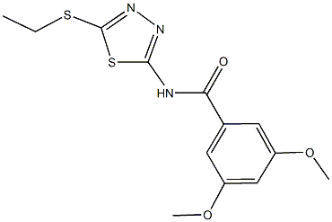 N-[5-(ethylsulfanyl)-1,3,4-thiadiazol-2-yl]-3,5-dimethoxybenzamide Struktur