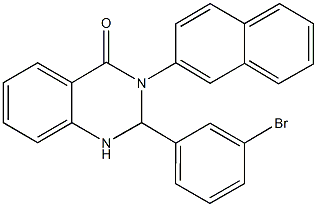 2-(3-bromophenyl)-3-(2-naphthyl)-2,3-dihydroquinazolin-4(1H)-one Struktur