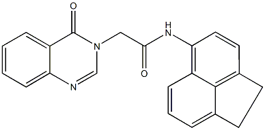 N-(1,2-dihydro-5-acenaphthylenyl)-2-(4-oxo-3(4H)-quinazolinyl)acetamide Struktur