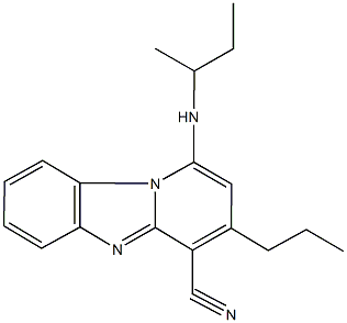 1-(sec-butylamino)-3-propylpyrido[1,2-a]benzimidazole-4-carbonitrile Struktur