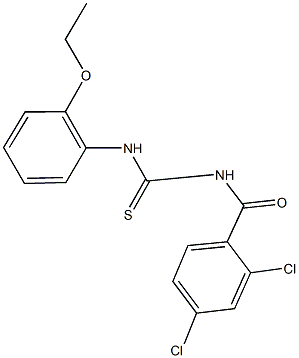 N-(2,4-dichlorobenzoyl)-N'-(2-ethoxyphenyl)thiourea Struktur